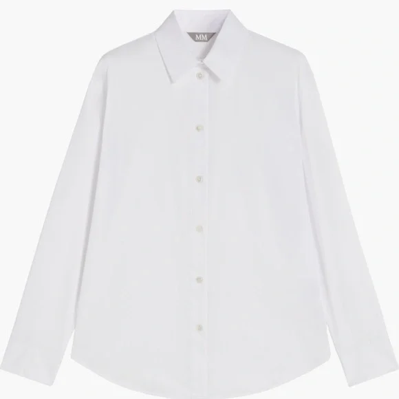 MaxMara Studio Doria Classic White Shirt NWT- size 16 - Picture 1 of 15